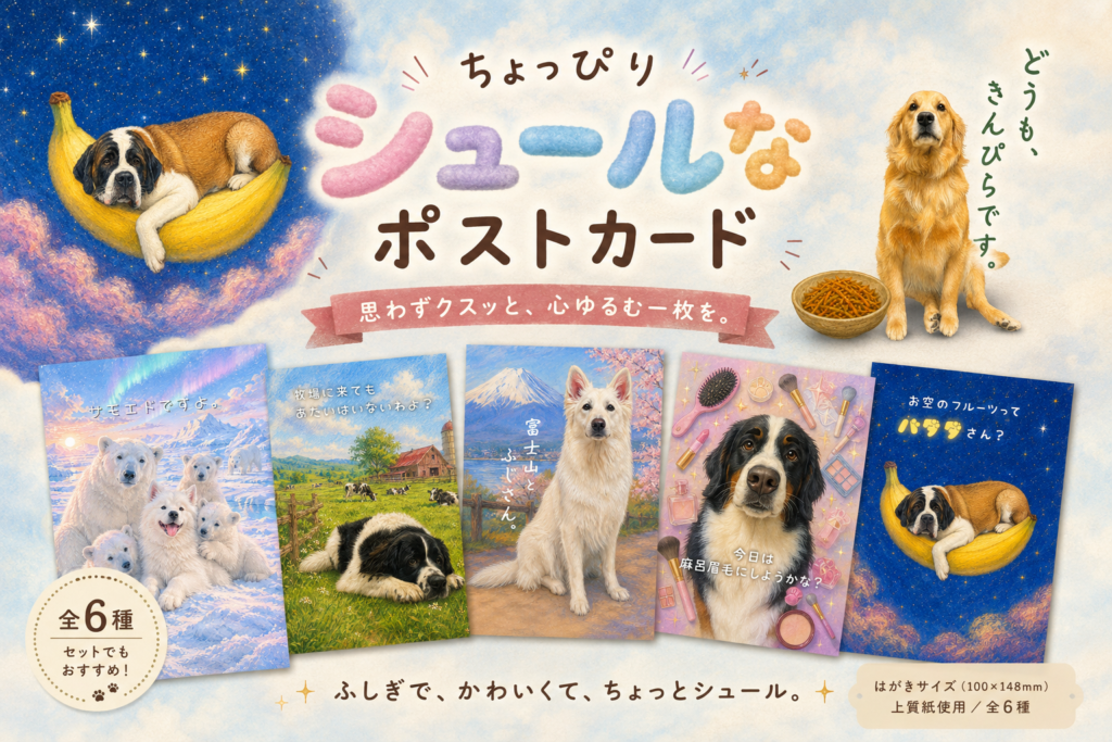 新発売】第1弾！とってもシュールなポストカード - 大型犬カフェ